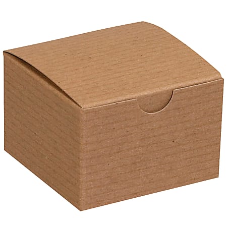 Office Depot® Brand Gift Boxes, 3"L x 3"W x 2"H, 100% Recycled, Kraft, Case Of 100