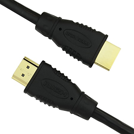 DataComm TrueStream Pro HDMI Audio/Video Cable - 12 ft  - First End: 1 x HDMI Male Digital Audio/Video - Second End: 1 x HDMI Male Digital Audio/Video - 10.2 Gbit/s - Supports up to 3840 x 2160 - Gold Plated Connector - Gold Plated Contact - CL3 - Black