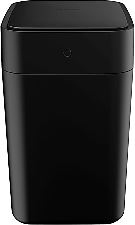 Townew T1 Self-Sealing Smart Trash Can With Motion Sensor Lid And Auto Bag Replacement, 4.1 Gallons, 15-13/16"H x 9-9/16"W x 12-1/8"D, Black
