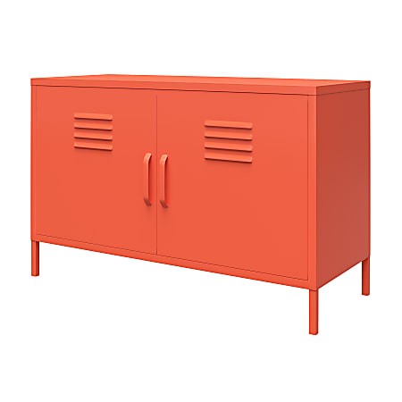 Ameriwood Home Cache 2 Door Metal Locker Accent Cabinet 25 14 H x