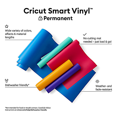 Cricut Smart Permanent Vinyl 13 x 48 Red - Office Depot