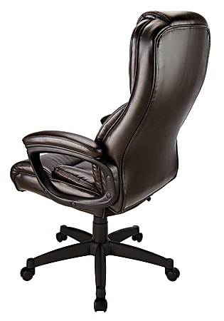 Realspace Fennington Chair Brownblack, Leather Chair Office Depot