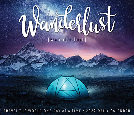 Willow Creek Press Page-A-Day Daily Desk Calendar, 5-1/2" x 6-1/4", Wanderlust, January To December 2022