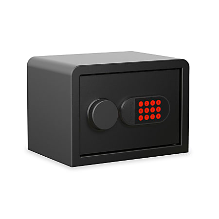 Sanctuary Home And Office Security Vault With Electronic Lock And 1 Shelf, 0.59 Cu. Ft. Capacity, Matte Black