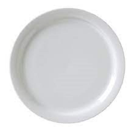 Hoffman Vertex Round China Plates, 7-1/2", White, Pack Of 36 Plates