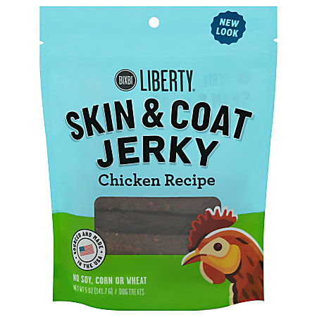 Bixbi Skin & Coat Jerky, Chicken, 5 Oz, Total Qty 6