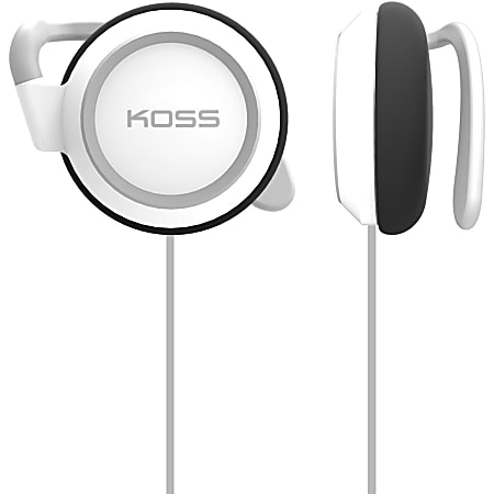 Koss KSC21 Earphone - Stereo - Mini-phone (3.5mm) - Wired - 36 Ohm - 50 Hz to 18 kHz - Over-the-ear - Binaural - Supra-aural - 4 ft Cable - White