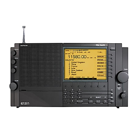 Eton Elite Satellit HD Portable AMFMLWSW Radio 7.5 H x 13 W x 2.5