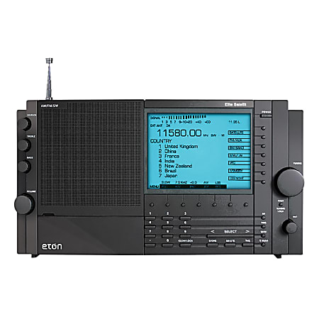 Eton Elite Satellit HD Portable AMFMLWSW Radio 7.5 H x 13 W x 2.5