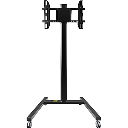 Kanto MKH65 Rolling Mobile TV Stand for 37-inch to 65-inch Displays, Black - Up to 65" Screen Support - 74.2" Height x 37.1" Width x 32.1" Depth - Floor - Steel, Aluminum - Black