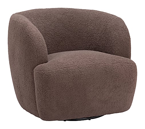 Zuo Govan Swivel Accent Chair, Brown