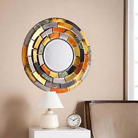 SEI Furniture Baroda Round Decorative Mirror, 31"H x