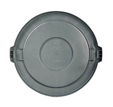 Rubbermaid Commercial Brute 10 Gal Lid Gray - Round - 16" Diameter - Resin, Plastic - Gray