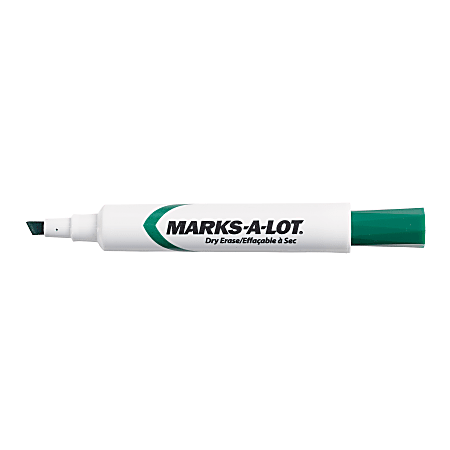 Avery® Marks-A-Lot® White Board Markers, Chisel Tip, Green, Pack Of 12