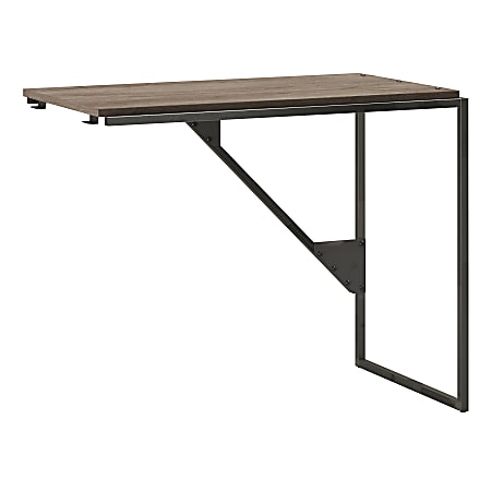 Bush Furniture Refinery Industrial Desk Return, 37"W, Rustic Gray, Standard Delivery