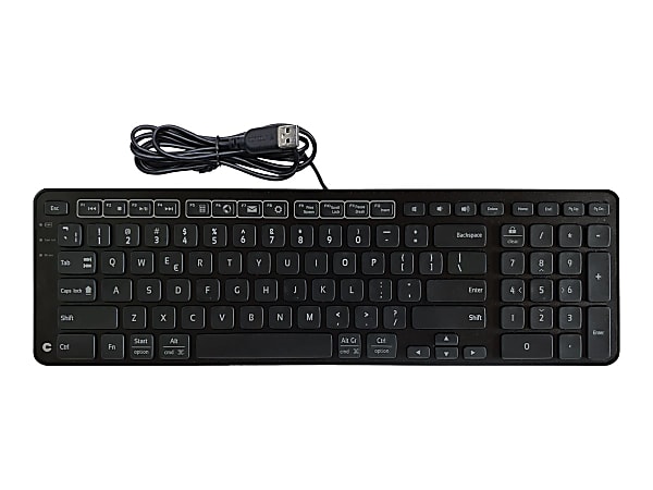 Contour Balance Keyboard - Cable Connectivity - USB Interface - Windows - QWERTY Layout - PC, Mac - Plastic - Black