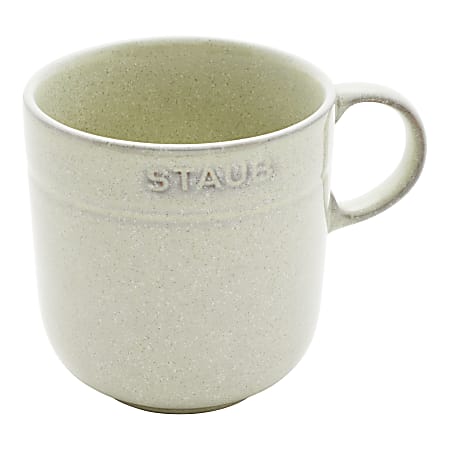 Staub Ceramic Dinnerware 4-Piece Mug Set, 16 Oz, White Truffle