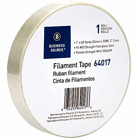 Business Source Filament Tape - 60 yd Length x 1 Business Source Filament Tape - 60 yd Length x 1