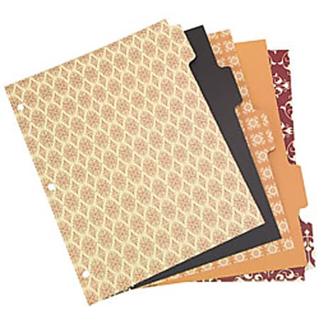Wilson Jones® Workstyle Decorative 5-Tab Dividers, Faux Croc
