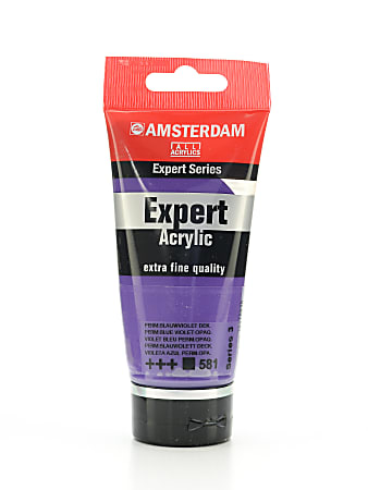 Amsterdam Expert Acrylic Paint Tubes, 75 mL, Permanent Blue Violet Opaque, Pack Of 2
