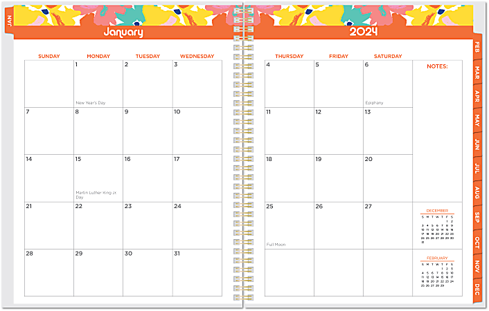 2024 Day Designer WeeklyMonthly Planning Calendar 8 12 x 11 Ticking Stripe  Blush January To December - Office Depot