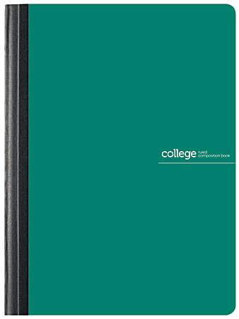 Office Depot® Brand Poly Composition Book, 7-1/4" x 9-3/4", College Ruled, 80 Sheets, Green