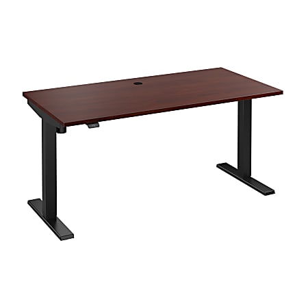 Bush® Business Furniture Move 40 Series Electric 60"W x 30"D Electric Height-Adjustable Standing Desk, Hansen Cherry/Black, Standard Delivery