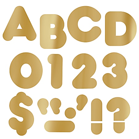 TREND Ready Letters®, Metallic Casual, 2", Gold, Pack Of 142