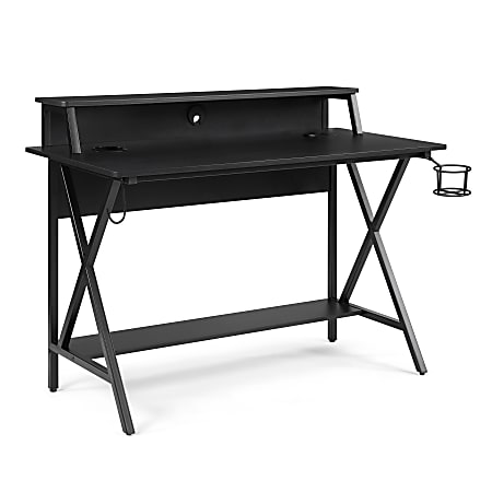 Linon Garland 48"W LED Gaming/Writing Desk, Black