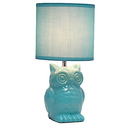 Blue owl lamp top