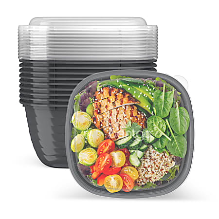 Bentgo Prep 1-Compartment Bowls, Graphite, Total Qty 10