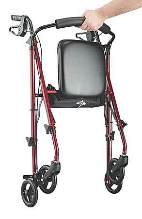 Medline Guardian Ultralight Rollator, 6" Wheels, Burgundy