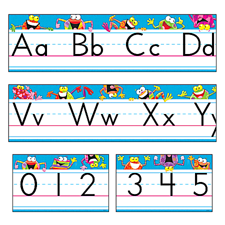 TREND Frog-tastic!® Alphabet Line, 6 1/2" x 17', Standard Manuscript, Pre-K - 3rd Grade