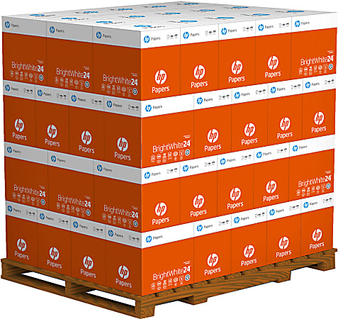 HP Copy Paper White Letter 8.5 x 11 160000 Sheets Per Pallet 24 Lb