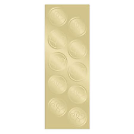 Gartner Studios® Foil Seals, Hearts, Gold, Sheet Of 50
