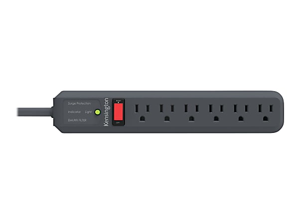 Kensington Guardian - Surge protector - output connectors: 6 - 15 ft cord - North America - gray