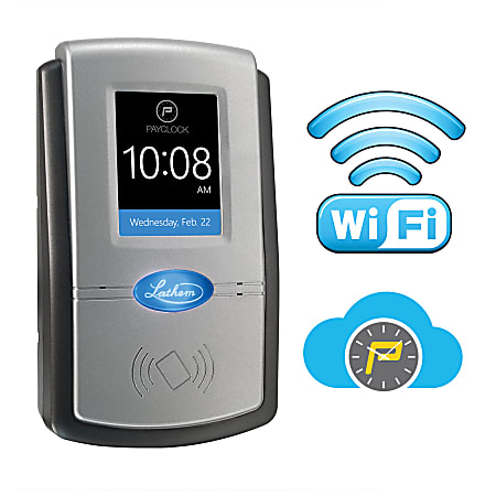 Lathem PC700-WEB Online WiFi TouchScreen Time Clock System, Gray