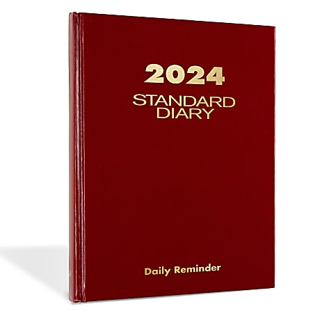 2024 AT-A-GLANCE® Standard Diary, 5-3/4" x 8-1/4", Red, January To December 2024, SD38913
