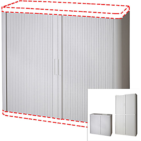 Paperflow easyOffice Collection Storage Cabinet Door Kit - 43.3" Width x 16.3" Depth x 41.2" Height - Polystyrene - Gray