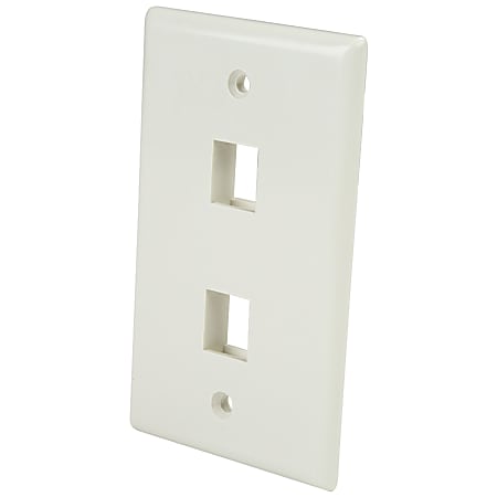 StarTech.com Dual Outlet RJ45 Universal Wall Plate White - Mounting plate - white - 2 ports -  - PLATE2WH