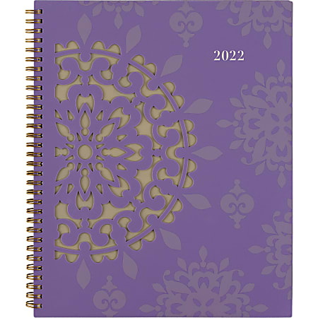Cambridge® Vienna Weekly/Monthly Planner, 8-1/2" x 11", Purple, January To December 2022, 122-905