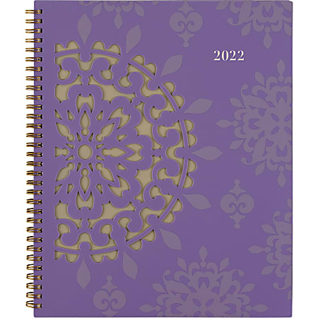 Cambridge® Vienna Weekly/Monthly Planner, 8-1/2" x 11", Purple, January To December 2022, 122-905