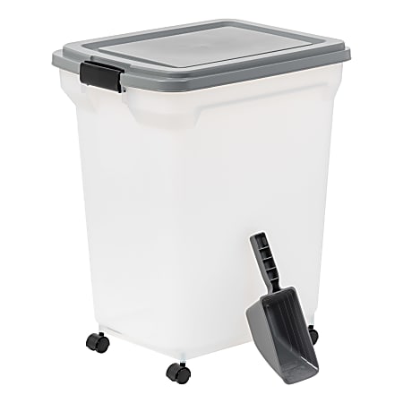 Iris Airtight Container 67 Qt Gray Office Depot