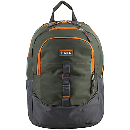 Green and orange backpack store