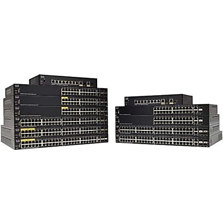 Cisco SF250-48 48-Port 10 100 Smart Switch - 48 Ports - Manageable - Gigabit Ethernet, Fast Ethernet - SF25048K9NA