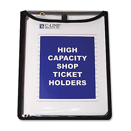 C-Line® Heavyweight Vinyl Shop Ticket Holders, 9" x 12", Pack Of 15