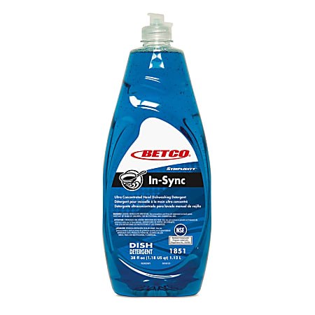 Betco® InSync Super Concentrated Hand Dishwashing Detergent, Fresh Scent, 38 Oz