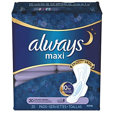 Always Maxi Sanitary Napkins With Wings, Pack Of 20
