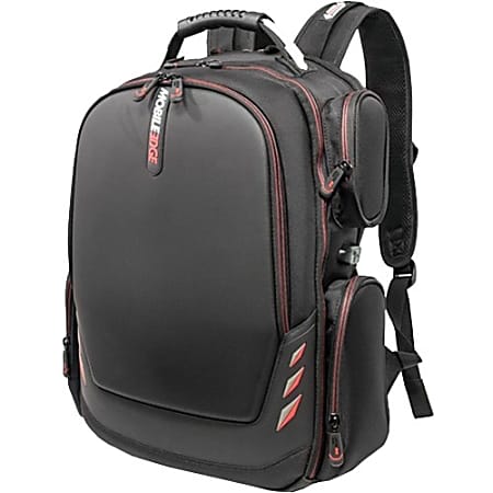 Mobile Edge ScanFast Carrying Case Backpack for 17.3 to 18 Apple Microsoft Sony Nintendo iPad Notebook Gaming Console Tablet Smartphone Digital Text Reader Black Ballistic Nylon Office Depot