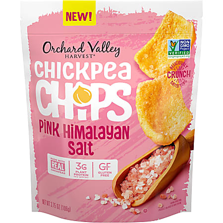 Orchard Valley Harvest Pink Himalayan Salt Chickpea Chips - Gluten-free, Individually Wrapped - Crunch, Sea Salt, Crunchy - 1 Serving Bag - 3.75 oz - 6 / Carton Orchard Valley Harvest Pink Himalayan Salt Chickpea Chips - Gluten-free, Individually Wrapped - Crunch, Sea Salt, Crunchy - 1 Serving Bag - 3.75 oz - 6 / Carton